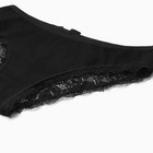 Трусы женские бразильяна, цвет чёрный, размер 48 (L) - фото 25375005