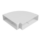 Отвод ZEIN, плоский, горизонтальный, вентиляционный, 60 х 204 мм - фото 23340900