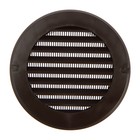 Решетка вентиляционная ZEIN, d=100 мм, круглая, с сеткой, фланец, неразъемная, коричневый - Фото 4