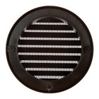 Решетка вентиляционная ZEIN, d=100 мм, круглая, с сеткой, фланец, неразъемная, коричневый - фото 9614581