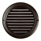 Решетка вентиляционная ZEIN, d=125 мм, круглая, с сеткой, фланец, неразъемная, коричневый - Фото 4