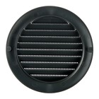 Решетка вентиляционная ZEIN, d=150 мм, круглая, с сеткой, с фланцем, неразъемная, графит - Фото 6