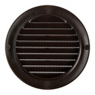 Решетка вентиляционная ZEIN, d=150 мм, круглая, с сеткой, фланец, неразъемная, коричневый - фото 9898009
