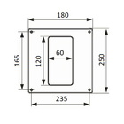 Соединитель вентиляционных каналов ZEIN, 60 х 120 мм, с накладной пластиной и с клапаном - фото 23843486