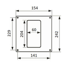 Соединитель вентиляционных каналов ZEIN, 60 х 204 мм, с накладной пластиной и с клапаном - фото 23843488