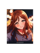 Блокнот А6, 80 листов в клетку «Аниме», твёрдая обложка, глянцевая ламинация, блок офсет - Фото 1