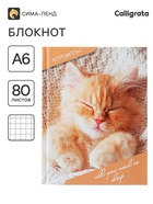 Блокнот А6, 80 листов в клетку «Соня», твёрдая обложка, глянцевая ламинация, блок офсет - Фото 1