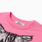 Пижама для девочки, цвет розовый/серый, рост 104 см - Фото 3