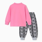 Пижама для девочки, цвет розовый/серый, рост 98 см - Фото 10