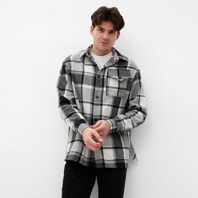 Рубашка мужская MIST oversize размер 56, светло-серый