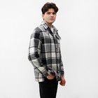 Рубашка мужская в клетку MIST, размер 46, черный, белый - Фото 4