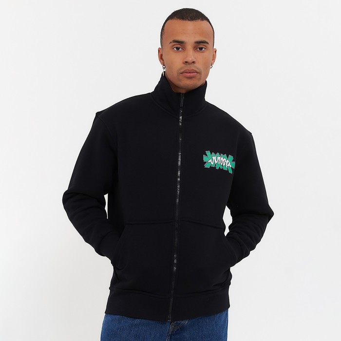 Толстовка мужская НАЧЁС, цвет чёрный, размер 50 (XL) - Фото 1