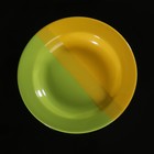 Тарелка глубокая 22 см, цвет зелено-желтый - Фото 2