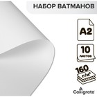 Набор ватманов чертёжных А2, 160 г/м², 10 листов - фото 20071307