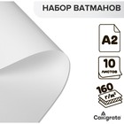 Набор ватманов чертёжных А2, 160 г/м², 10 листов - фото 320761046