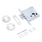 Корпус врезного замка Д-град Зенит ЗВ 1.009-01, 3 ригеля, без ручек, без ц/м, цинк - Фото 2