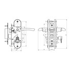 Замок врезной Д-град Зенит ЗВ4-50.01, с ручками, цвет серебро - Фото 3