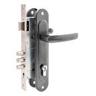 Замок врезной Д-град Зенит ЗВ4-85.3-02, с ручками, цвет серебро - Фото 1