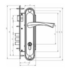 Замок врезной Д-град Зенит ЗВ4-85.3-02, с ручками, цвет серебро - Фото 4