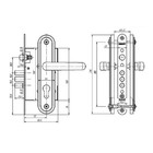 Корпус врезного замка Д-град Зенит ЗВ4.009/17 ПРОФИ, с ручками, без ц/м, цвет хром - Фото 2