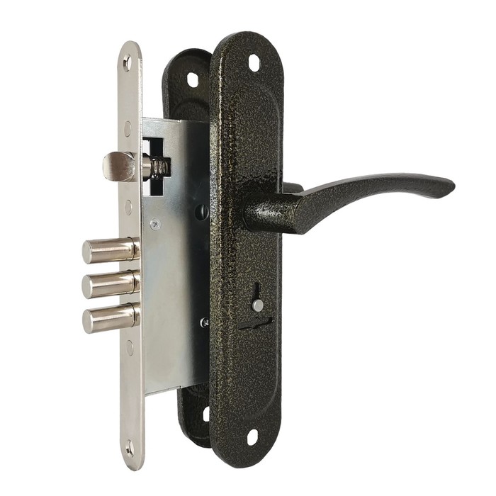 Замок врезной Д-град Зенит ЗВ9.009/17, с ручками, 4 ключа, цвет медь - Фото 1