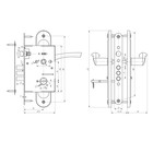 Замок врезной Д-град Зенит ЗВ9.009/17, с ручками, 4 ключа, цвет медь - Фото 2