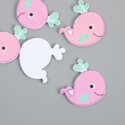 Декор для творчества акрил «Розовый китёнок», 3.3×3.4 см