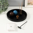 Японский сад камней настольный «Дзен. Два шара с рисунками», с набором аксессуаров, 23×23×5.5 см - Фото 6