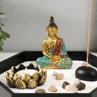 Японский сад камней настольный «Дзен. Будда и лотос», , с набором аксессуаров и свечой, 22×19×10 см - Фото 3