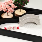 Японский сад камней настольный «Дзен. Будда в цветущем саду», с набором аксессуаров, 27.2×18.2×11.5 см - Фото 3