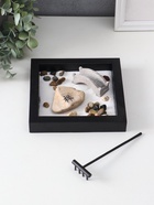 Японский сад камней настольный «Дзен. Каменный мост», с набором аксессуаров, 16.5×16.5×4 см - Фото 7