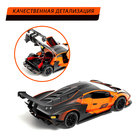 Машинка металлическая «Купе», 1:24, открываются двери, капот, багажник, инерция, цвет оранжевый - Фото 4