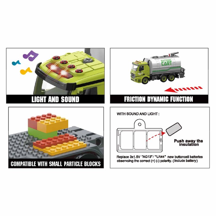 Конструктор винтовой «Автоцистерна», стреляет водой, свет, звук, инерция, 60 деталей - фото 1906504647