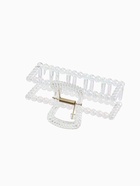 Краб для волос "Хелен" прямой, 9 см, прозрачный (12 шт) - фото 809230094