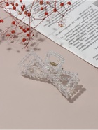 Крабик для волос «Хелен», бантик, 9 см, прозрачный - Фото 1