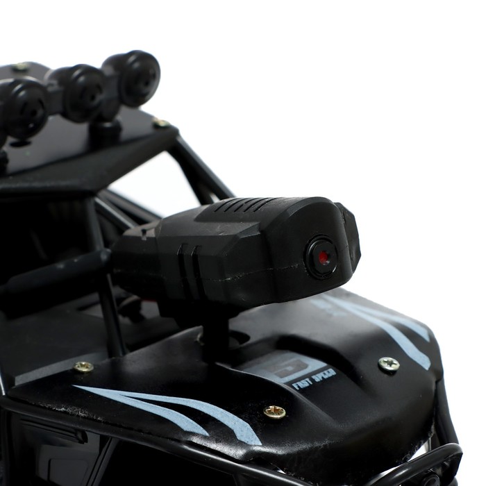 Машина радиоуправляемая "Вездеход" с камерой, Wi-fi, элементы из металла, цвет черный