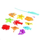 Рыбалка магнитная «Морские рыбки», 1 удочка, 12 рыбок, цвета МИКС - фото 8080018