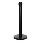 Стойка ограждения черная, с вытяжной лентой-180см серая, высота-90см, d- 6см, напольный d-32см - фото 23325456