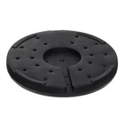 Стойка ограждения черная, с вытяжной лентой-180см серая, высота-90см, d- 6см, напольный d-32см - фото 23325458