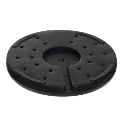 Стойка ограждения чёрная, с красно-белой вытяжной лентой 470 см, высота 90 см, d=6 см, напольный d=32 см