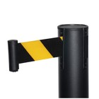 Стойка ограждения черная, с вытяжной лентой-470 см желтая - черная, высота-90см,d- 6см,напольный d-32см - фото 7905488