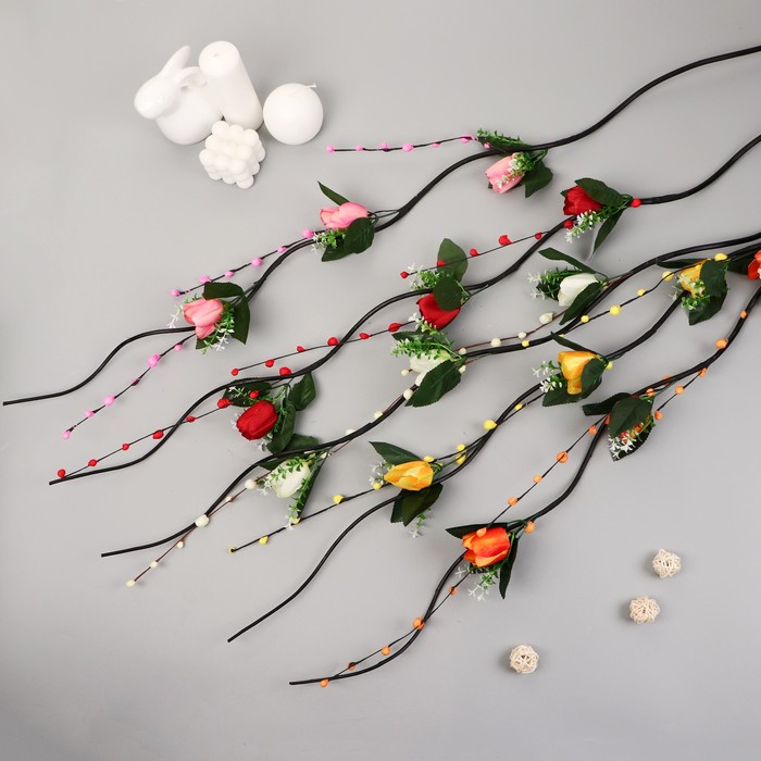 Декор тинги "Праздничные тюльпаны" 150 см, микс
