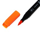 Набор маркеров профессиональных двусторонних 18 цветов, в пенале, c ручкой , микс - фото 9933681