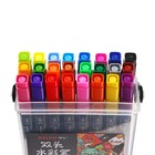 Набор маркеров профессиональных двусторонних 24 цветов, в пенале, c ручкой , микс - Фото 5