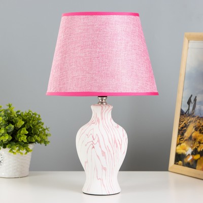 Настольная лампа «Власта» E14 40 Вт белый-розовый 23×23×36 см RISALUX