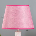 Настольная лампа "Власта" E14 40Вт белый-розовый 23х23х36 см RISALUX - Фото 3