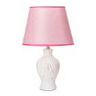 Настольная лампа "Власта" E14 40Вт белый-розовый 23х23х36 см RISALUX - Фото 6