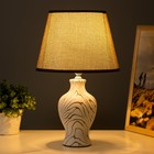 Настольная лампа «Власта» E14 40 Вт белый-коричневый 23×23×36 см RISALUX - Фото 2