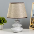 Настольная лампа "Стейн" E14 40Вт серый-коричневый 23х23х33 см RISALUX - фото 3103941