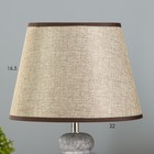 Настольная лампа "Стейн" E14 40Вт серый-коричневый 23х23х33 см RISALUX - Фото 3